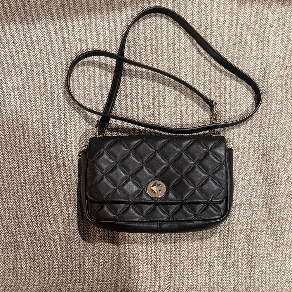 Kate Spade Black Quilted Crossbody Bag